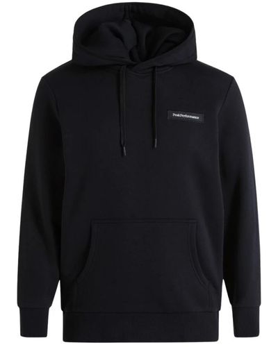 Peak Performance Logo-print hoodie - Blu