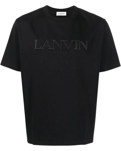 Lanvin Schwarzes besticktes tee-shirt paris