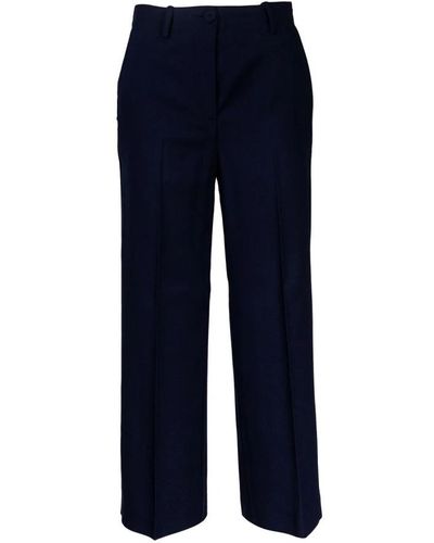 Erika Cavallini Semi Couture Wide Trousers - Blue