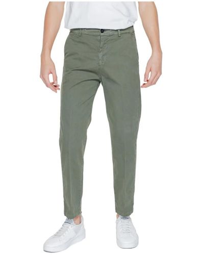 Liu Jo Pantaloni in cotone e lino verde
