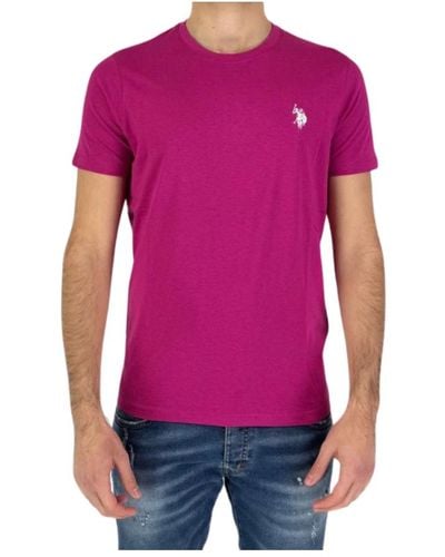 U.S. POLO ASSN. T-shirt casual in cotone - Viola