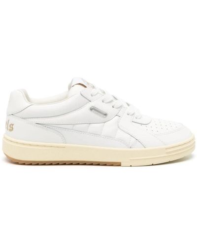 Palm Angels Sneakers in pelle bianca con punta perforata - Bianco