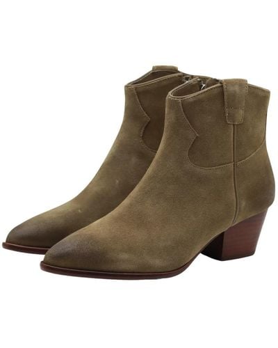 Ash Heeled Boots - Green