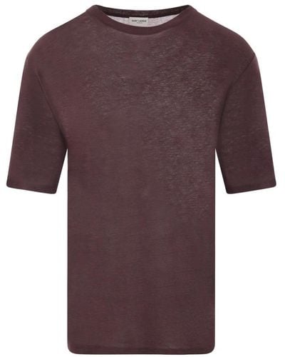 Saint Laurent T-Shirts - Purple