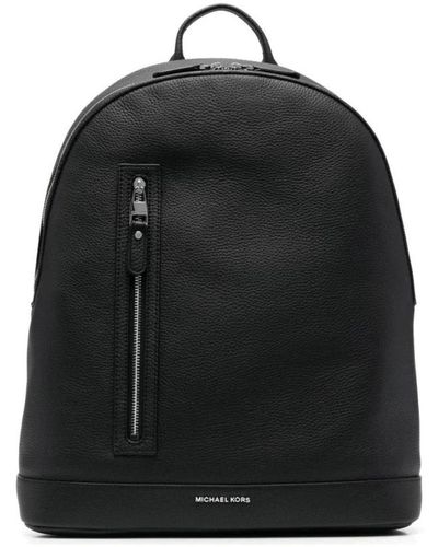 Michael Kors Hudson Slim Leather Backpack - Black