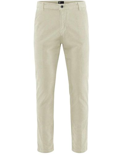 Bomboogie Slim-Fit Trousers - Natural
