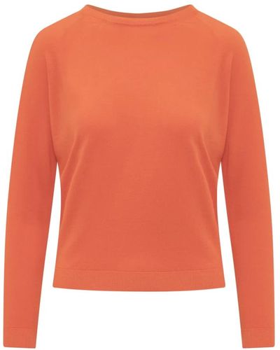 Semicouture Knitwear > round-neck knitwear - Orange