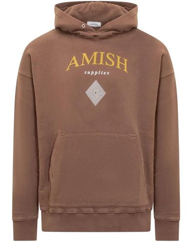 AMISH Sweatshirts & hoodies > hoodies - Marron