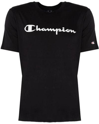Champion T-shirt im casual-stil - Schwarz