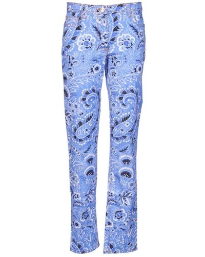 Etro Straight Trousers - Blue