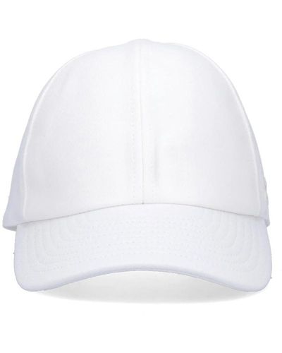 Courreges Gorra de béisbol blanca con parche de logo - Blanco