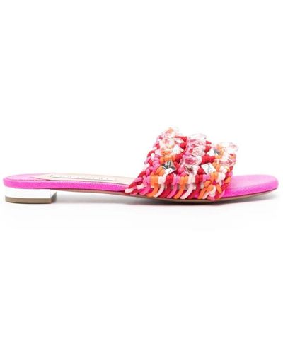 Aquazzura Flip flops & sliders - Pink