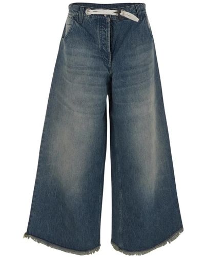 Moncler Jeans mit fransen - Blau