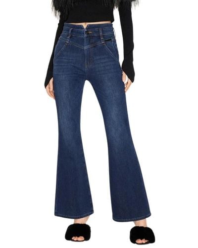 Miss Sixty Hoch taillierte ausgestellte cashmere denim jeans - Blau