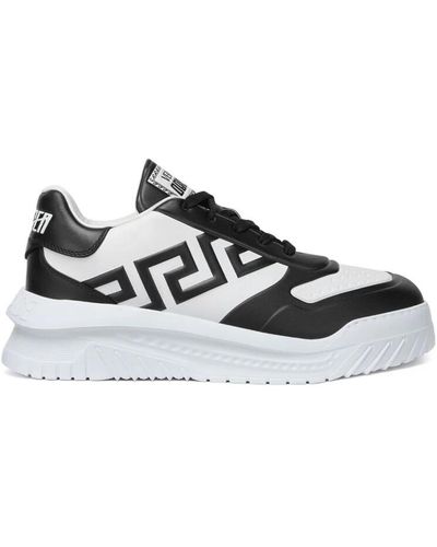 Versace Sneakers in pelle nera e bianca - Nero