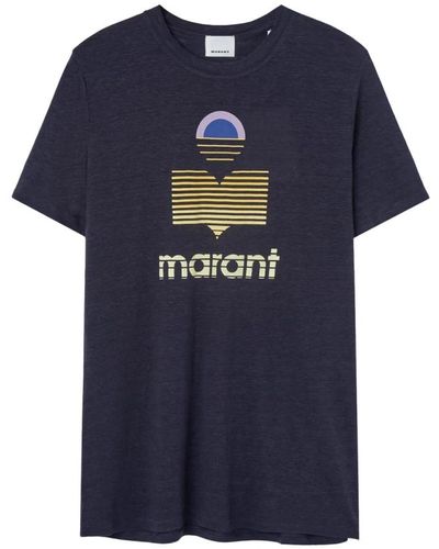 Isabel Marant Marineblaues bedrucktes hemd
