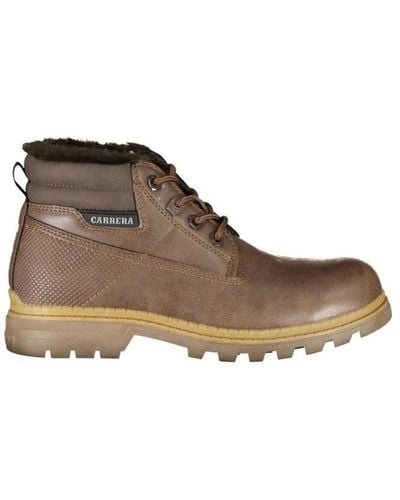 Carrera Lace-Up Boots - Brown