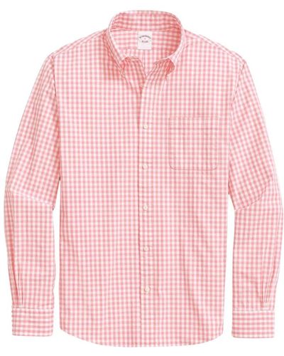 Brooks Brothers Rotes sport-freitag-shirt mit polo-button-down-kragen - Pink