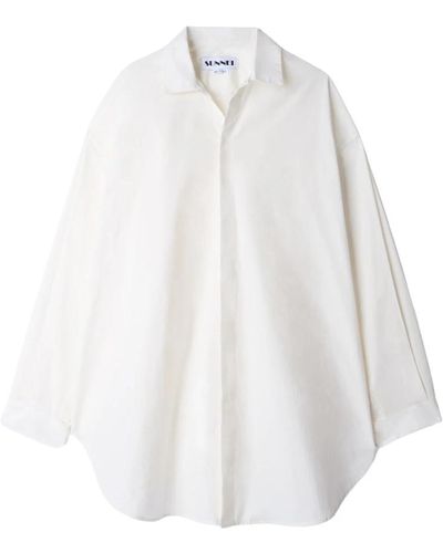 Sunnei Maxi überhemd in off - Weiß