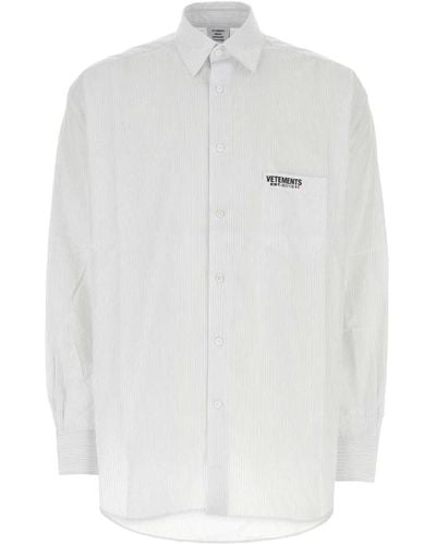Vetements Popeline oversize hemd - Weiß