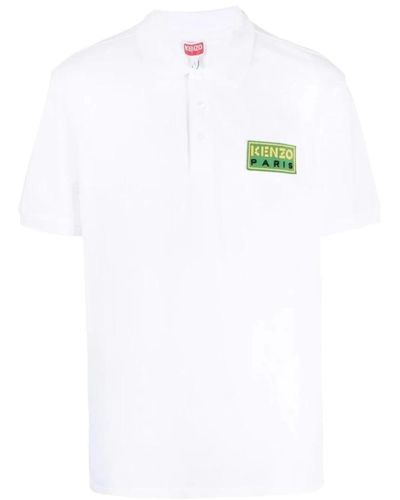 KENZO Klassisches polo-shirt mit paris patch - Weiß