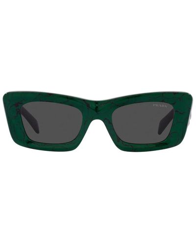 Prada Sonnenbrille mit katzenaugenform und elegantem design - Grün