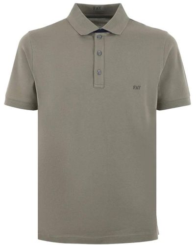 Fay Polo Shirts - Grey