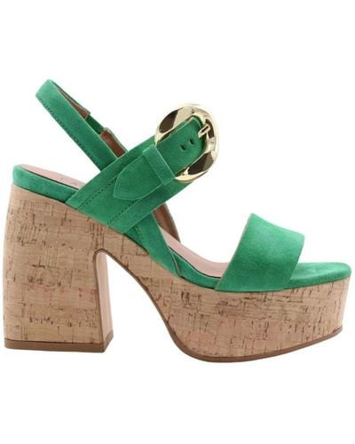 Carmens High Heel Sandals - Green