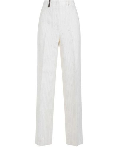 Peserico Straight Trousers - White