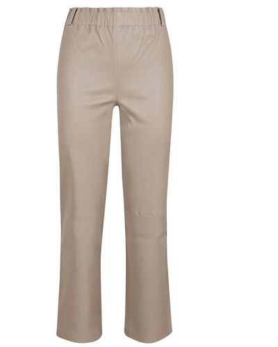 Arma Leather Trousers - Natural