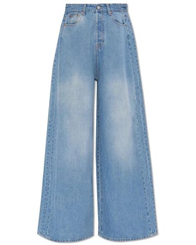 Vetements Jeans mit weiten beinen - Blau