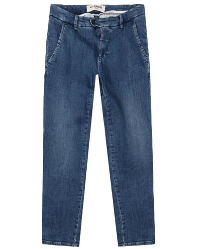 Roy Rogers Klassische mid wash straight jeans - Blau