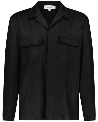 Lardini Overshirt mit aufgesetzten brusttaschen - Schwarz