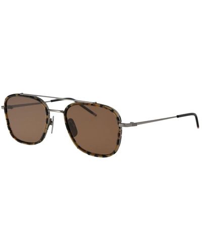 Thom Browne Stylische sonnenbrille mit einzigartigem design - Braun