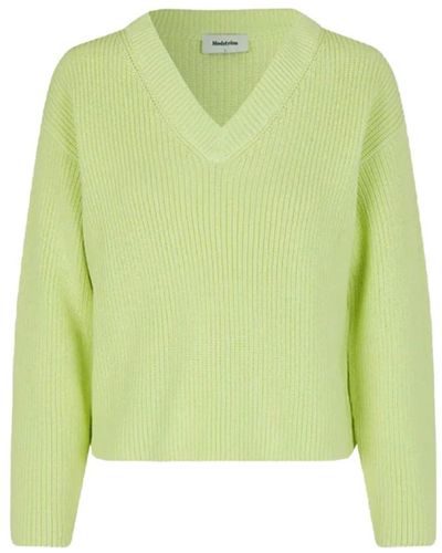 Modström Knitwear > v-neck knitwear - Vert