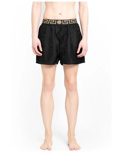 Versace Schwarze barocco print pyjama shorts