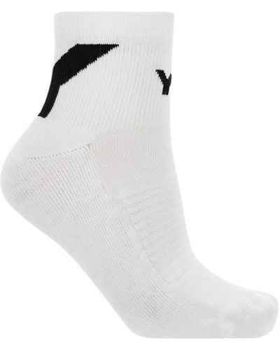 Y-3 Socken mit logo - Weiß