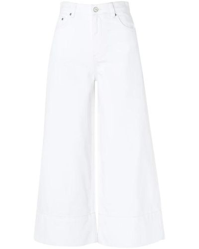 Ganni Jeans de algodón orgánico blanco
