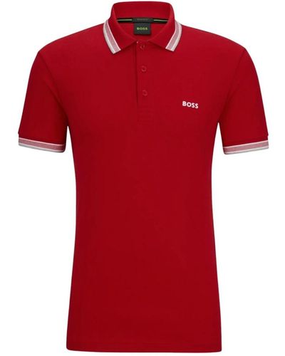 BOSS Polo Shirts - Red