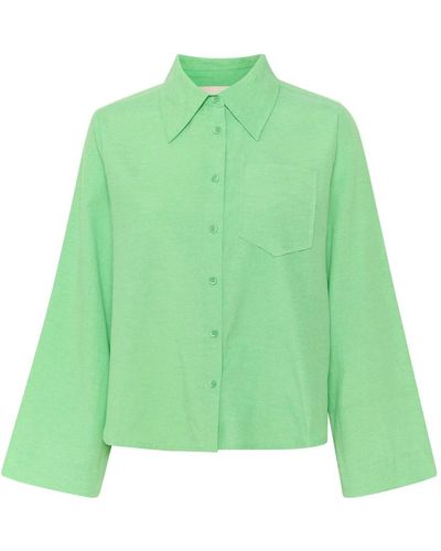 My Essential Wardrobe Blusa zeniamw shirt bluser ampia - Verde