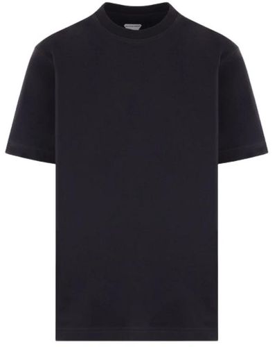 Bottega Veneta T-shirt oversize in cotone blu con girocollo - Nero