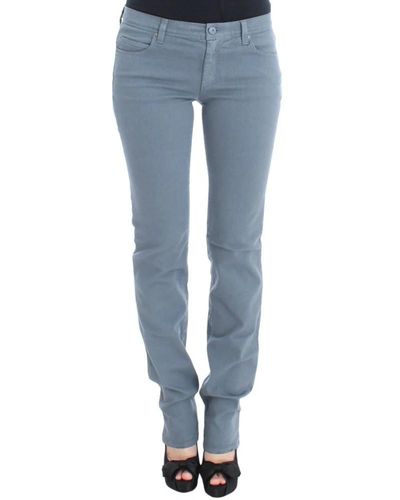 Ermanno Scervino Cotton blend slim fit bootcut jeans - Blu