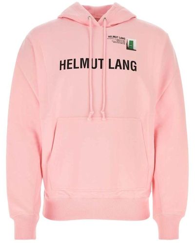 Helmut Lang Felpa rosa in cotone