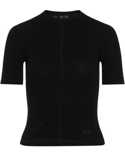 Y-3 T-shirt in cotone elasticizzato - Nero