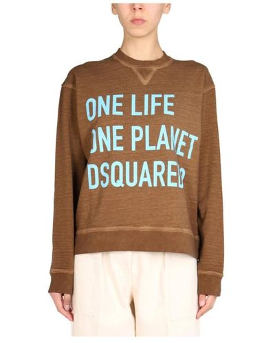 DSquared² One life sweatshirt - Marron