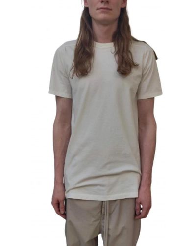 Rick Owens Camiseta blanca de manga corta level tee - Gris