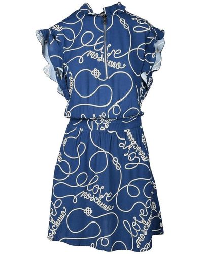 Love Moschino Vestido azul para mujeres