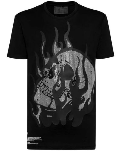 Philipp Plein Tops > t-shirts - Noir