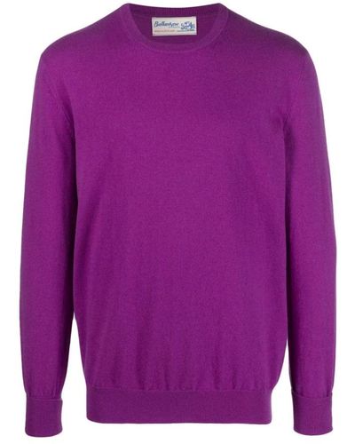 Ballantyne Round-Neck Knitwear - Purple