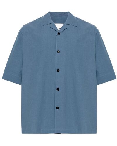 Jil Sander Short Sleeve Shirts - Blue